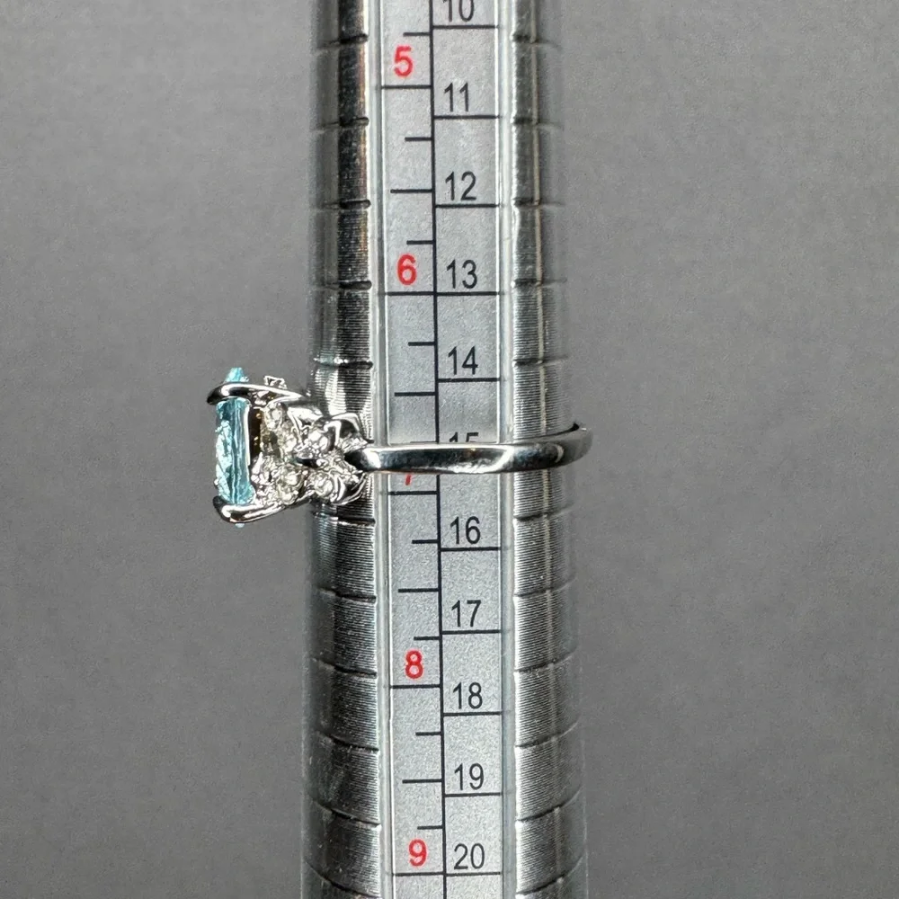 NATURAL AQUAMARINE BUTTERFLY RING | 1 Size 5.75 left! - Picture 8 of 8